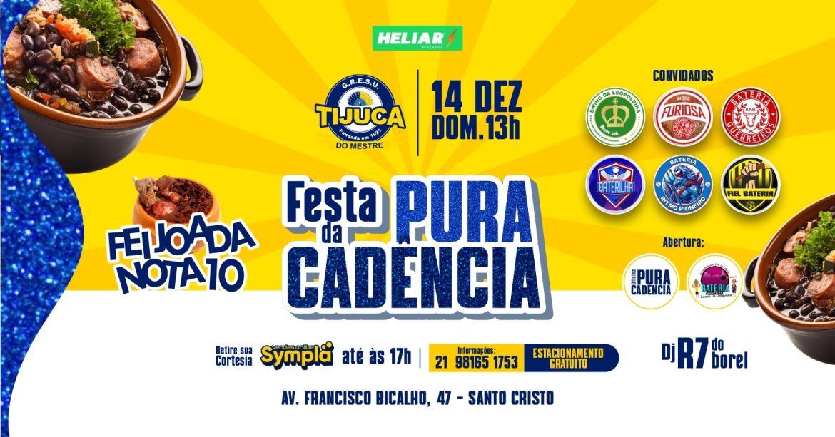 Unidos da Tijuca promove a festa da bateria Pura Cadência no próximo domingo