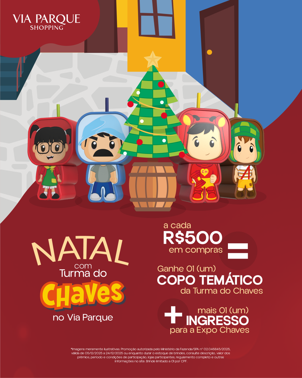 Via Parque lança promoção de Natal com copos temáticos exclusivos e ingresso para Chaves - A Exposição