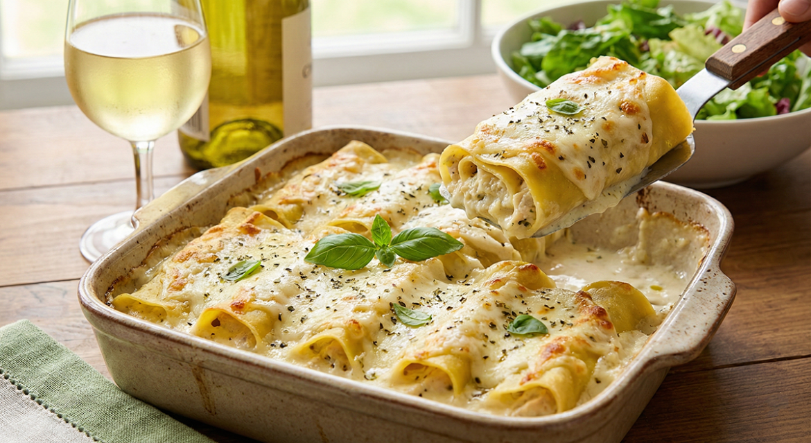 Rondelli de Frango com Massa de Pastel