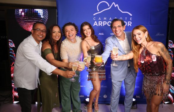 Roberto Santos, Denise Santos, David Brazil, Jaquelline Grohalski, Netto Moreira e Thais Vasconcellos/ Créditos: Reginaldo Teixeira