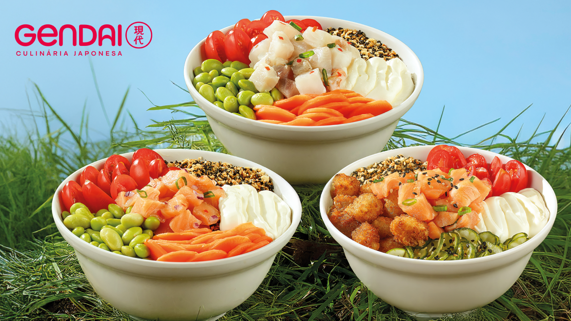 Pioneira em oferecer pokes, rede de culinária japonesa Gendai reformula cardápio e apresenta três novos sabores do prato
