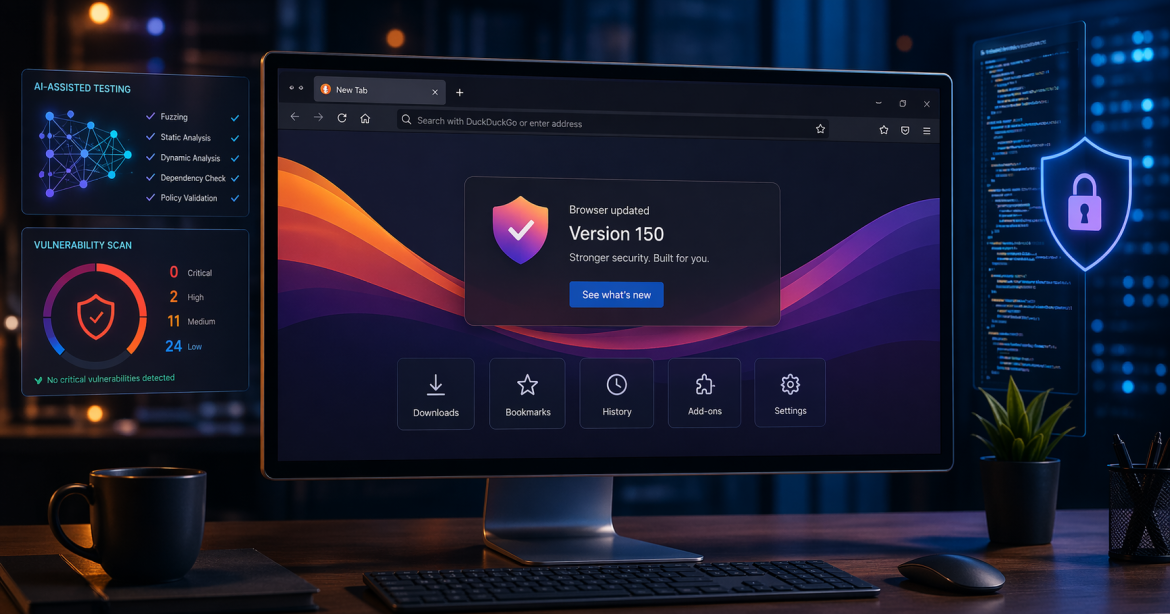 Firefox 150 chega com 271 correções após testes com IA Mythos da Anthropic
